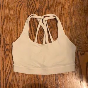 White Crisscoss Lululemon sports bra